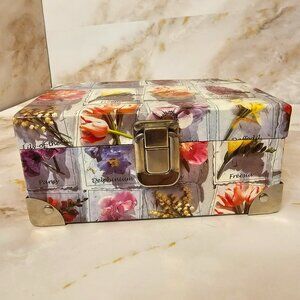 Floral Themed Trinket Box with Mirror